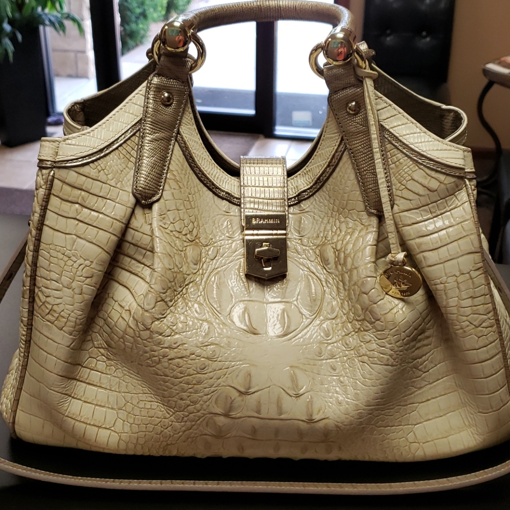 Gorgeous Brahmin Elisa Limestone Tri-Texture